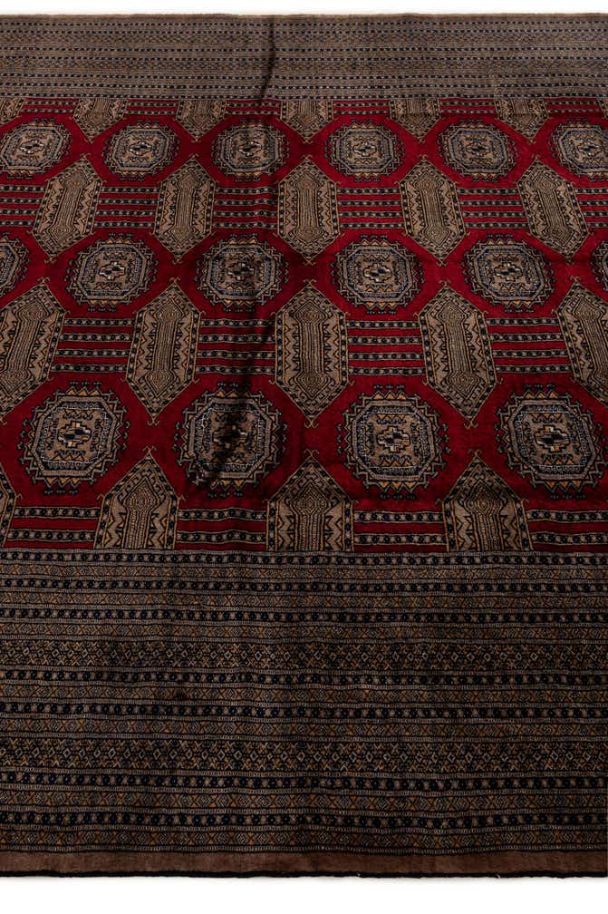 10' 2 x 14' 3 Hand Knotted Bokhara Oriental Wool Rug