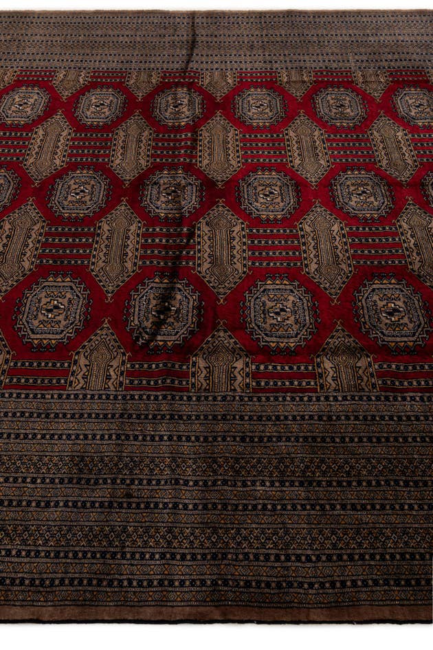 Detail image of 10' 2 x 14' 3 Hand Knotted Bokhara Oriental Wool Rug