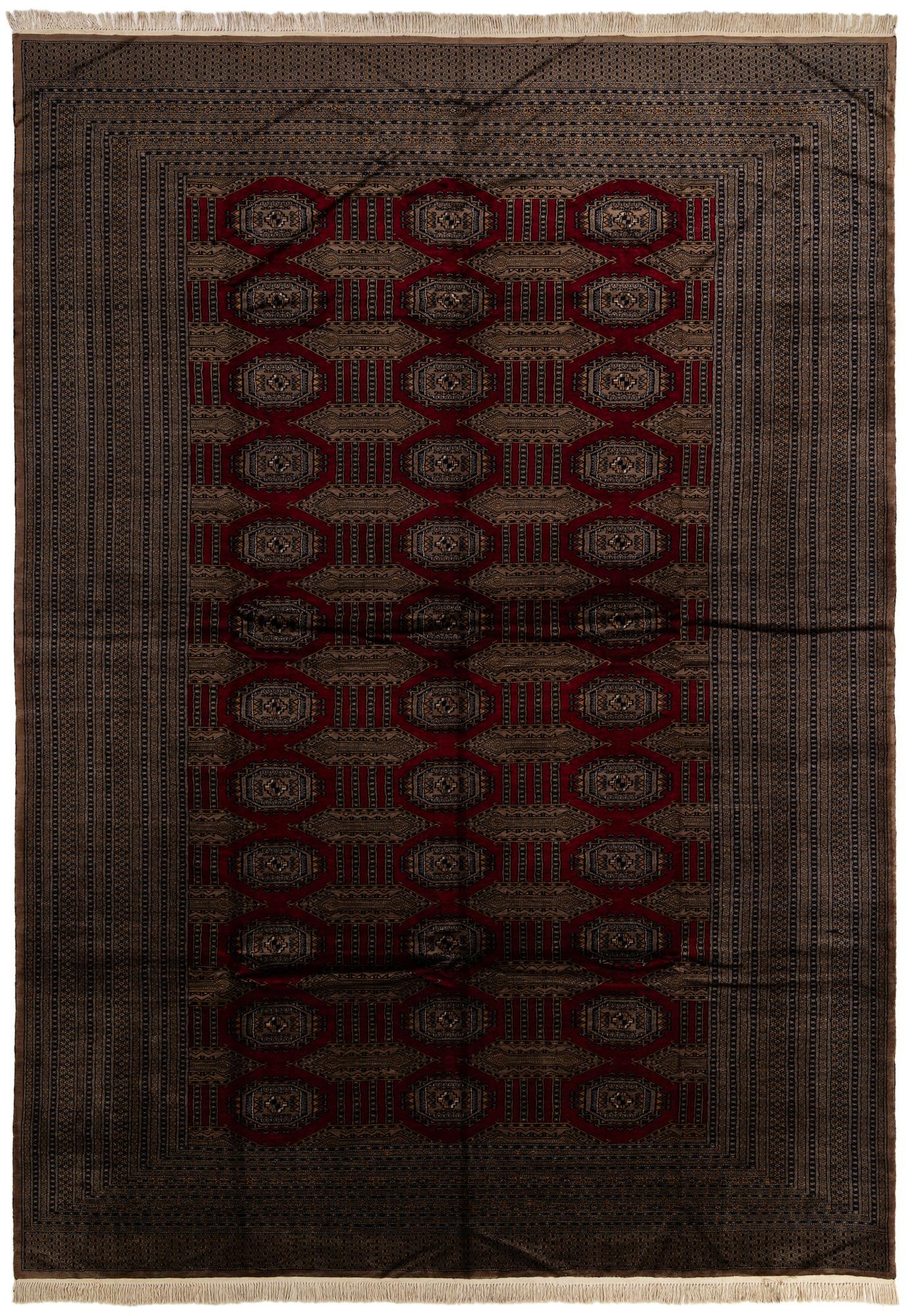 10' 2 x 14' 3 Hand Knotted Bokhara Oriental Wool Rug