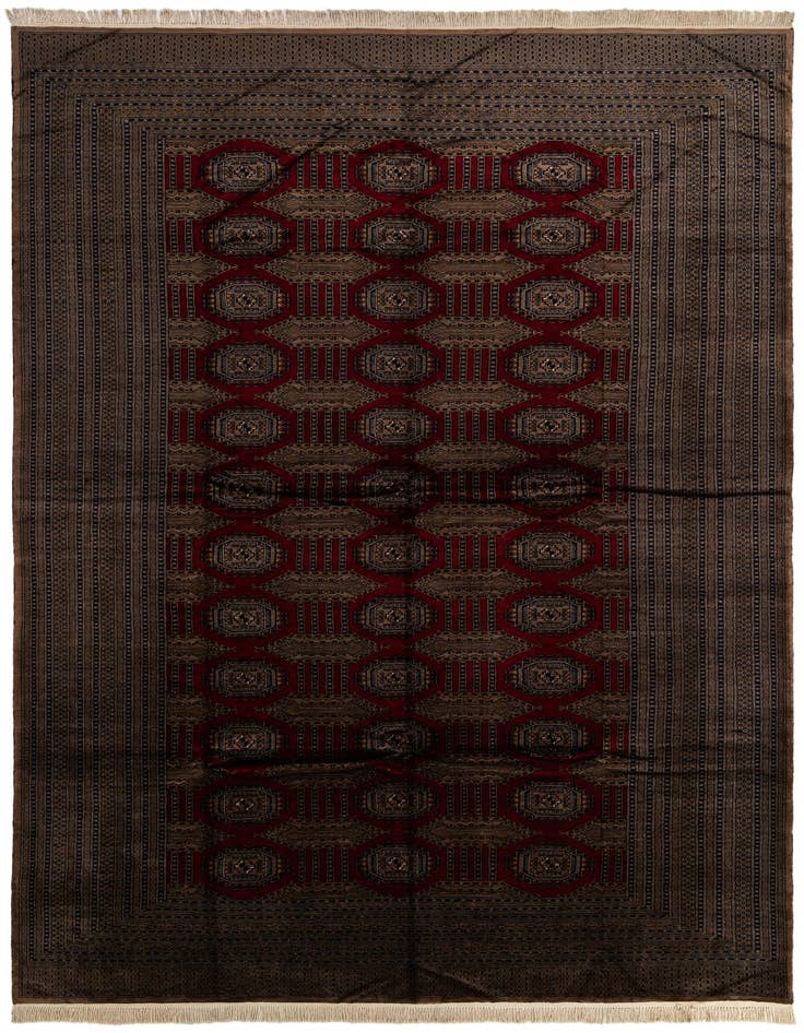 Detail image of 10' 2 x 14' 3 Hand Knotted Bokhara Oriental Wool Rug