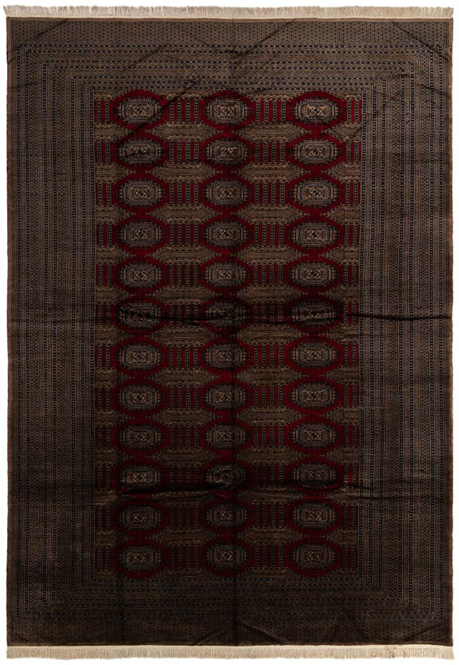 Detail image of 10' 2 x 14' 3 Hand Knotted Bokhara Oriental Wool Rug