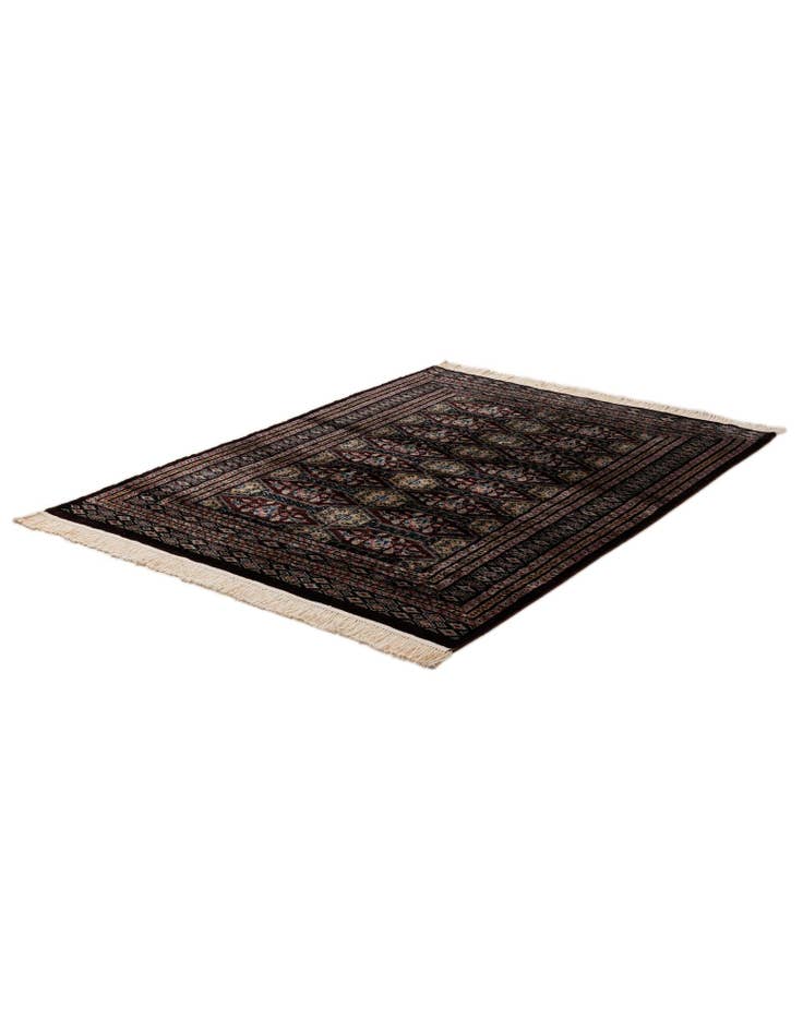 Detail image of 4' 3 x 5' 11 Hand Knotted Bokhara Oriental Wool Rug