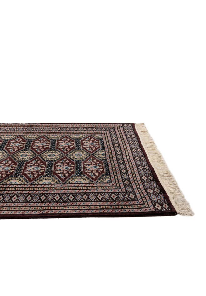 Detail image of 4' 3 x 5' 11 Hand Knotted Bokhara Oriental Wool Rug