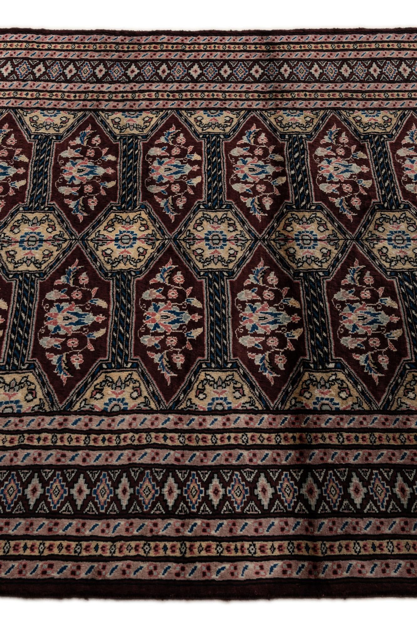 4' 3 x 5' 11 Hand Knotted Bokhara Oriental Wool Rug