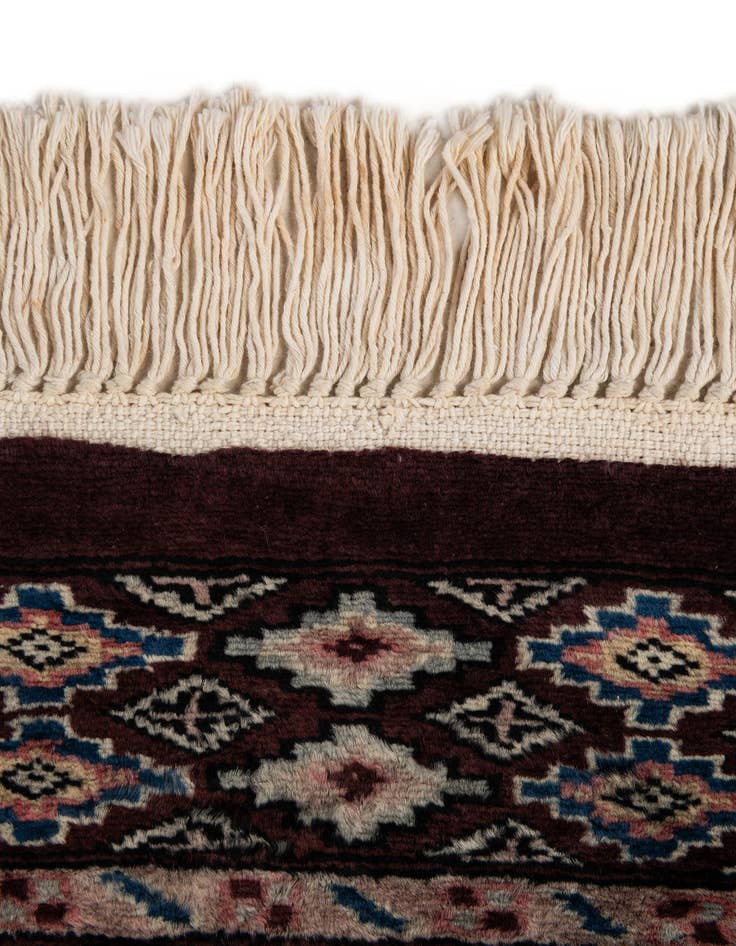 Detail image of 4' 3 x 5' 11  Hand Knotted Bokhara Oriental Wool Rug