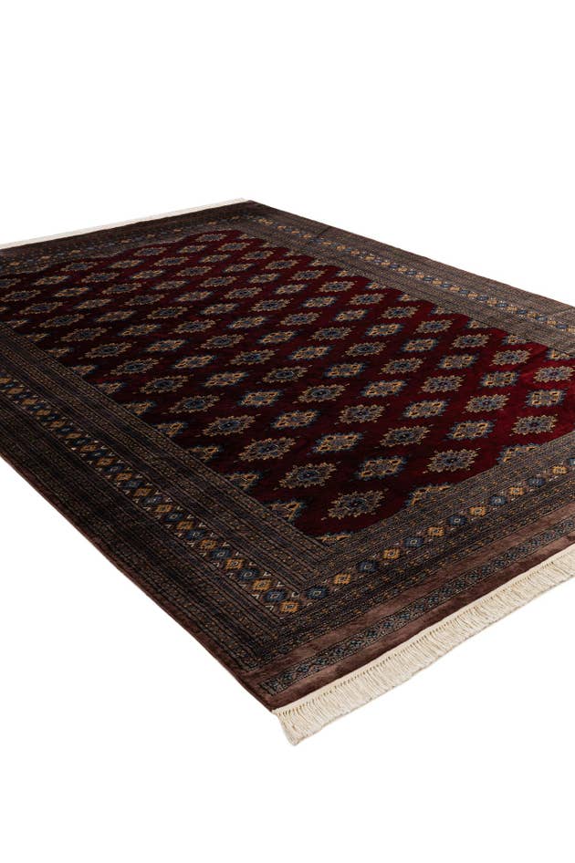 Detail image of 7' 2 x 10' Hand Knotted Bokhara Oriental Wool Rug