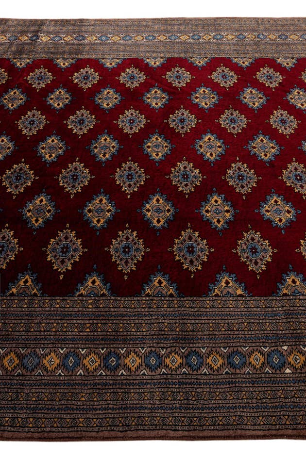 Detail image of 7' 2 x 10' Hand Knotted Bokhara Oriental Wool Rug