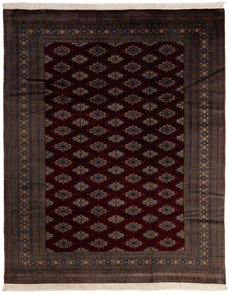 Detail image of 7' 2 x 10' Hand Knotted Bokhara Oriental Wool Rug