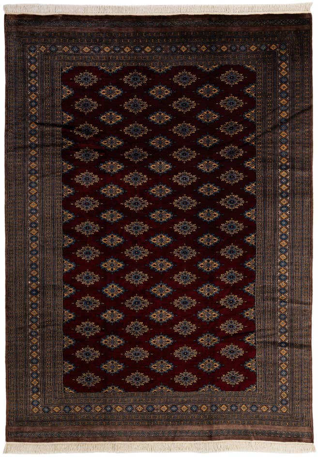 Detail image of 7' 2 x 10' Hand Knotted Bokhara Oriental Wool Rug