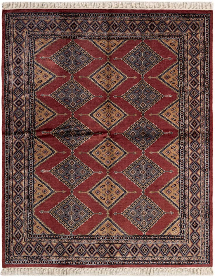 Detail image of 5' 2 x 7' 8 Hand Knotted Bokhara Oriental Rug