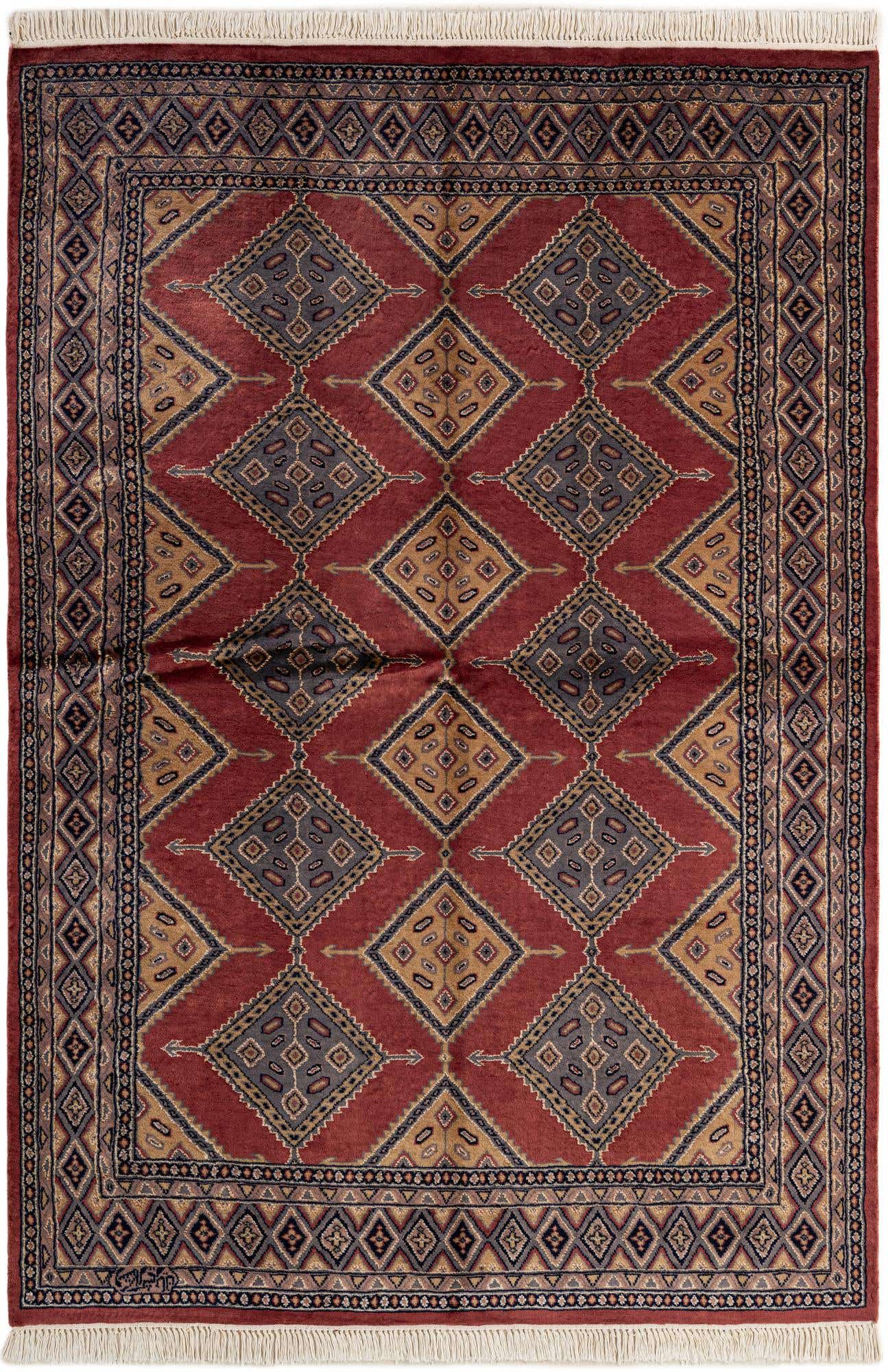 5' 2 x 7' 8 Hand Knotted Bokhara Oriental Rug