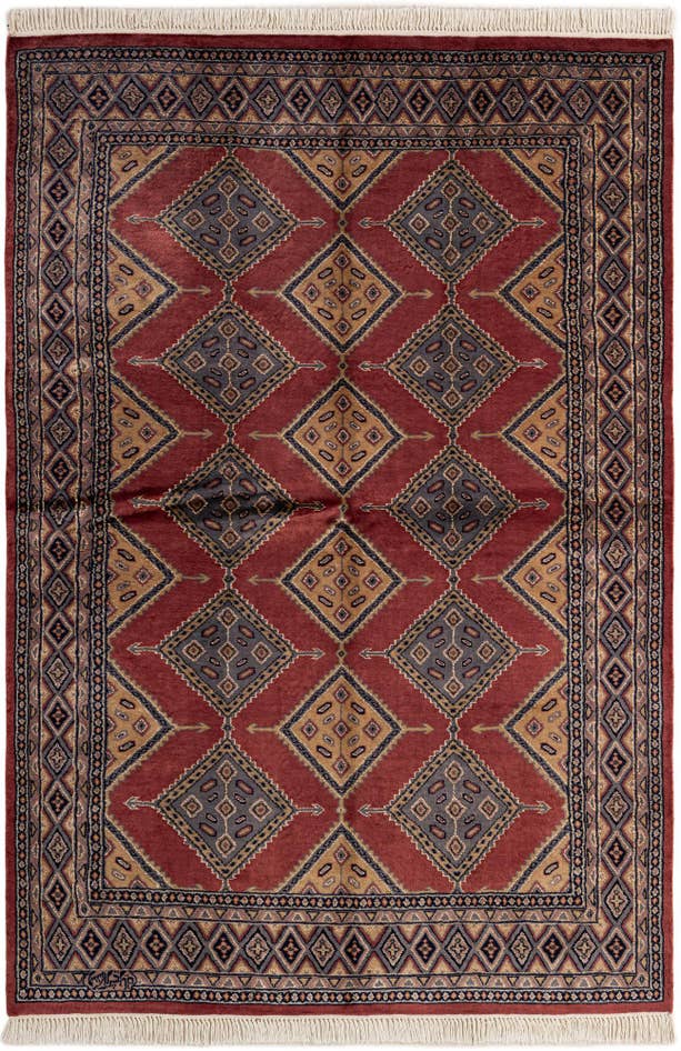 Detail image of 5' 2 x 7' 8 Hand Knotted Bokhara Oriental Rug