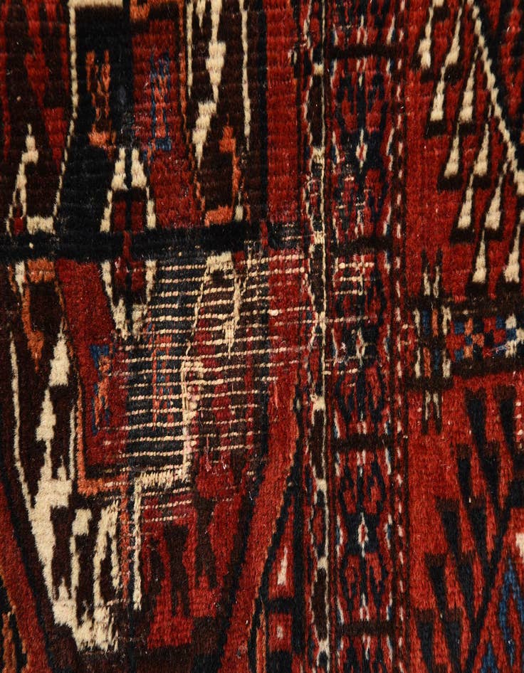 Detail image of 6' x 10'  Hand Knotted Bokhara Oriental Wool Rug