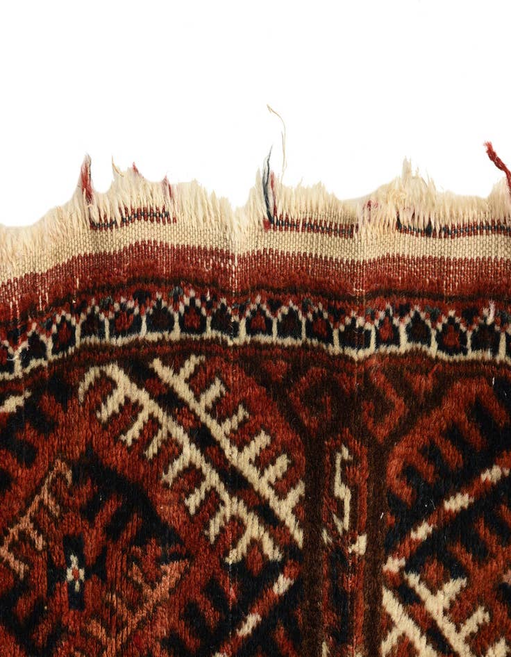 Detail image of 6' x 10'  Hand Knotted Bokhara Oriental Wool Rug