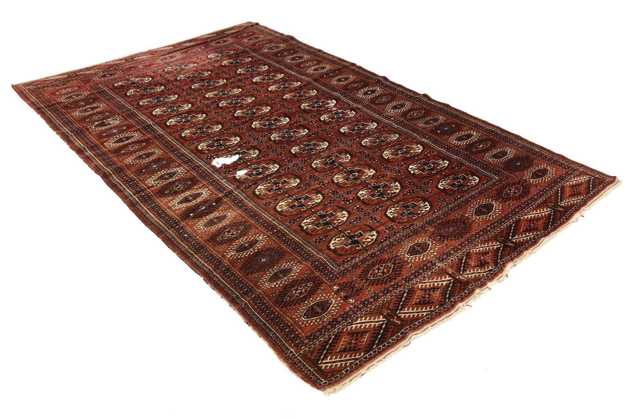6' x 10' Hand Knotted Bokhara Oriental Wool Rug