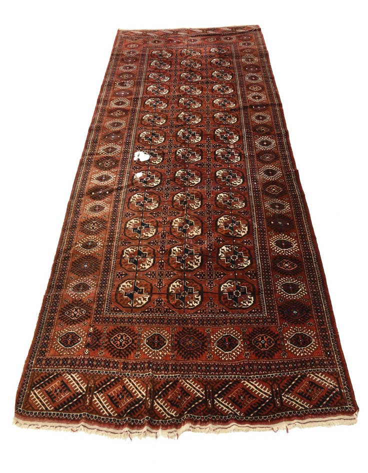 Detail image of 6' x 10' Hand Knotted Bokhara Oriental Wool Rug