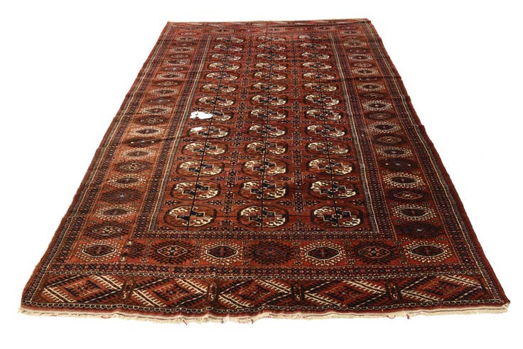 Detail image of 6' x 10' Hand Knotted Bokhara Oriental Wool Rug