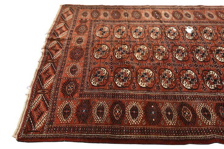 Detail image of 6' x 10' Hand Knotted Bokhara Oriental Wool Rug