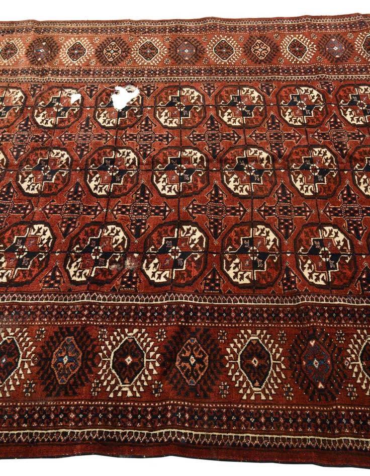 Detail image of 6' x 10'  Hand Knotted Bokhara Oriental Wool Rug