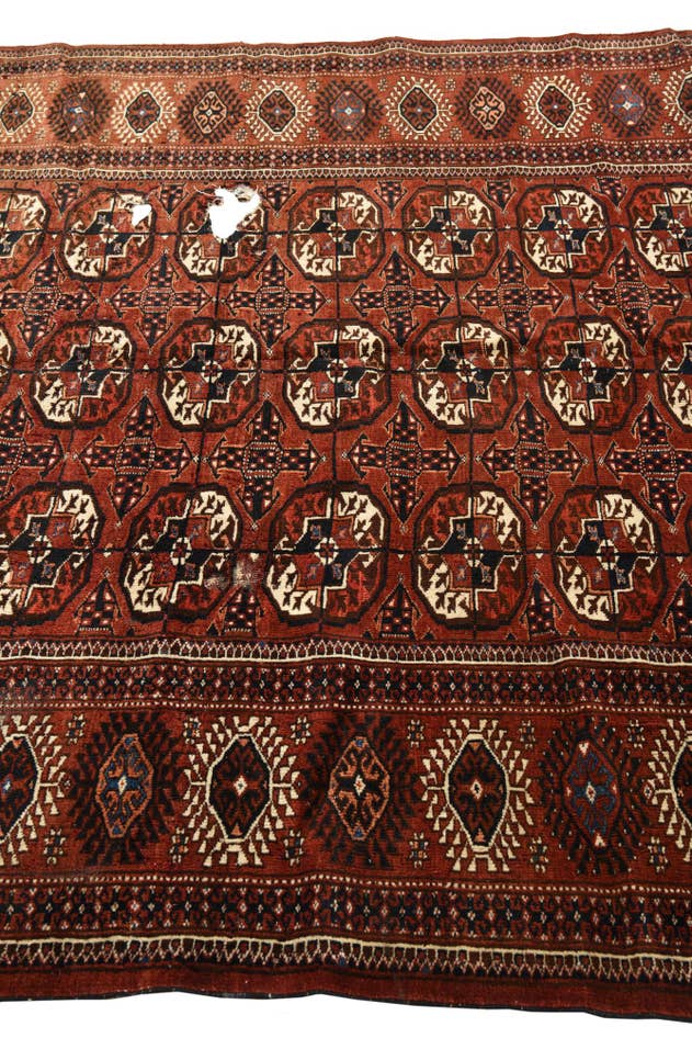 Detail image of 6' x 10' Hand Knotted Bokhara Oriental Wool Rug