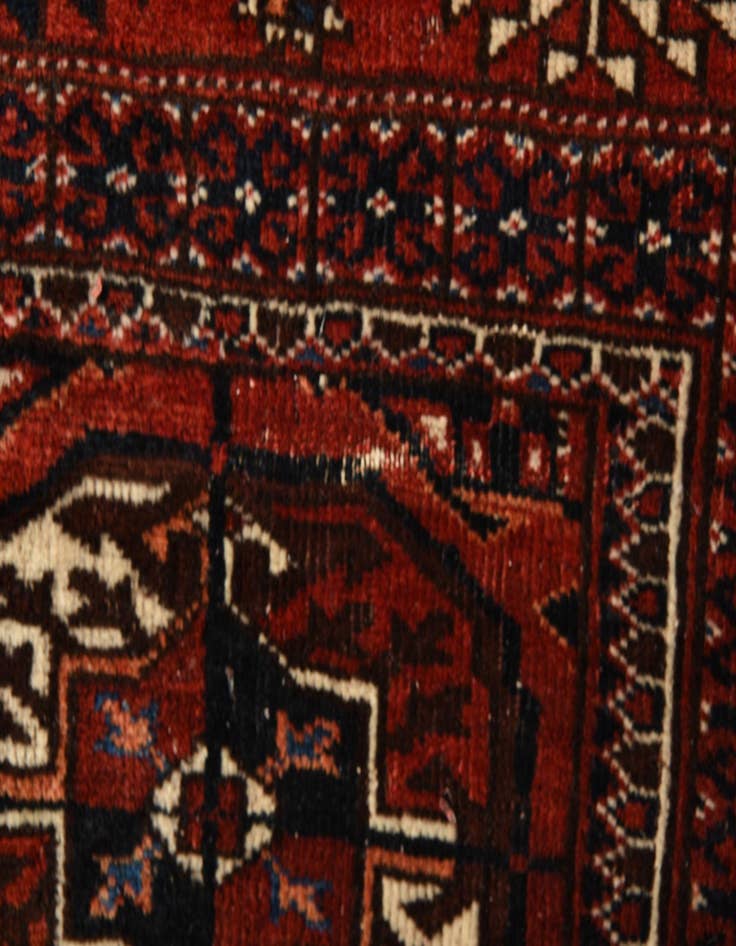Detail image of 6' x 10'  Hand Knotted Bokhara Oriental Wool Rug