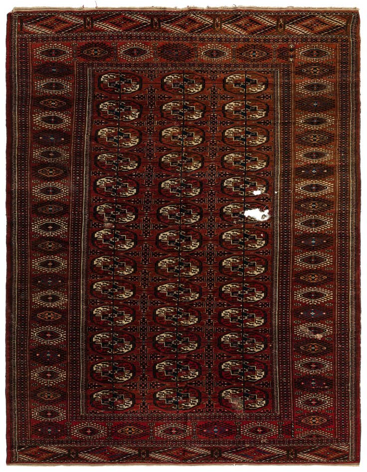 Detail image of 6' x 10' Hand Knotted Bokhara Oriental Wool Rug