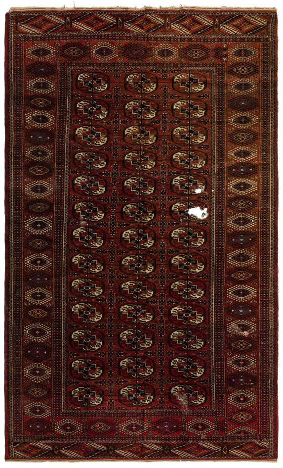 Detail image of 6' x 10' Hand Knotted Bokhara Oriental Wool Rug