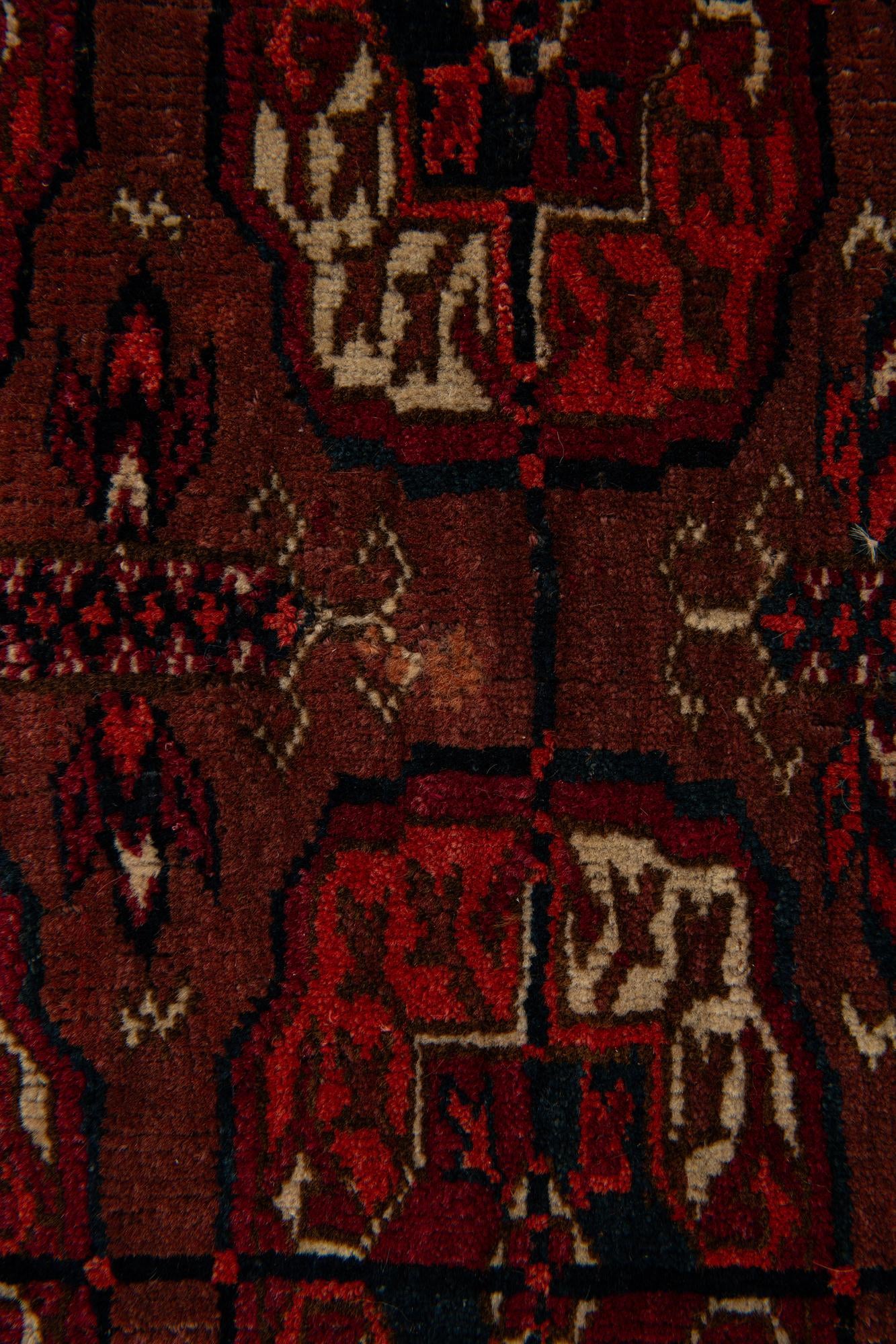 3' x 4' 9 Hand Knotted Bokhara Oriental Wool Rug