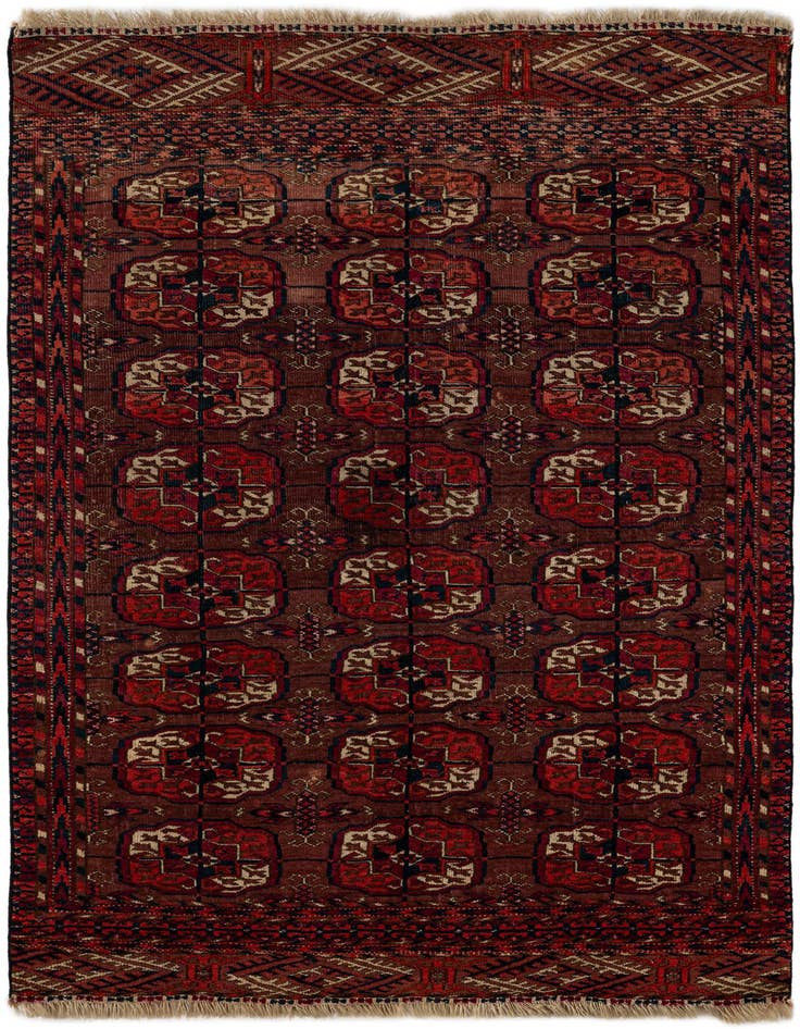 Detail image of 3' x 4' 9 Hand Knotted Bokhara Oriental Wool Rug