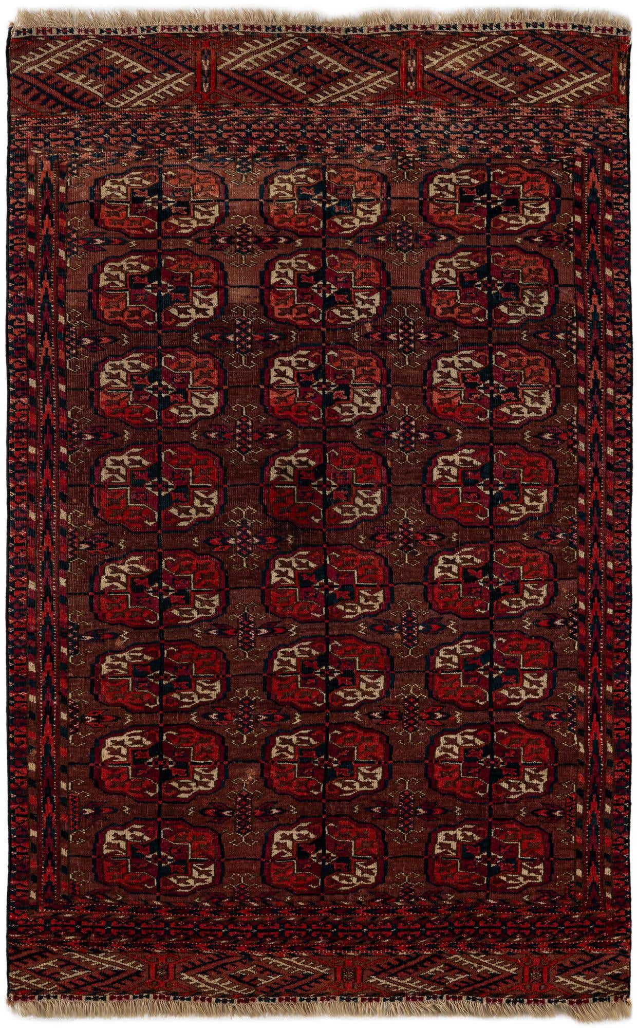 3' x 4' 9 Hand Knotted Bokhara Oriental Wool Rug