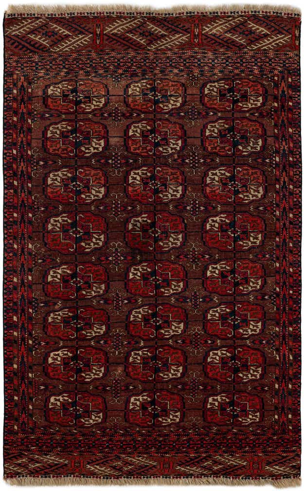 3' x 4' 9 Hand Knotted Bokhara Oriental Wool Rug
