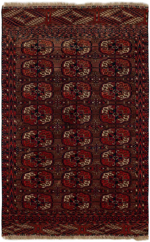 Detail image of 3' x 4' 9 Hand Knotted Bokhara Oriental Wool Rug