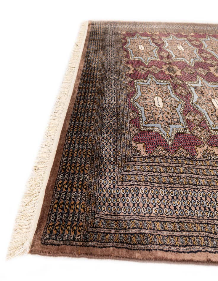 Detail image of 6' x 9' 11  Hand Knotted Bokhara Oriental Wool Rug