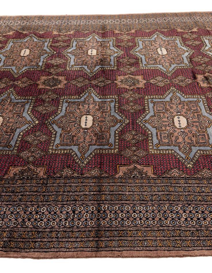Detail image of 6' x 9' 11 Hand Knotted Bokhara Oriental Wool Rug