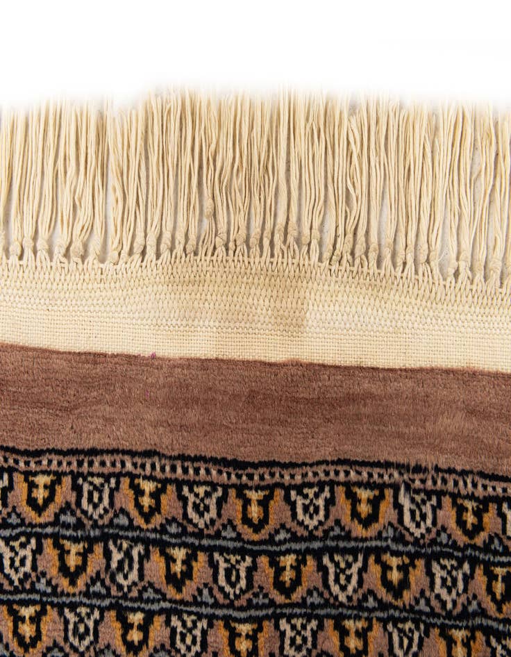 Detail image of 6' x 9' 11 Hand Knotted Bokhara Oriental Wool Rug