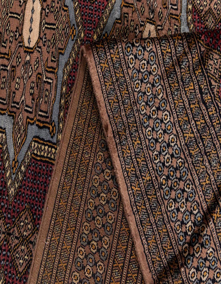 Detail image of 6' x 9' 11 Hand Knotted Bokhara Oriental Wool Rug