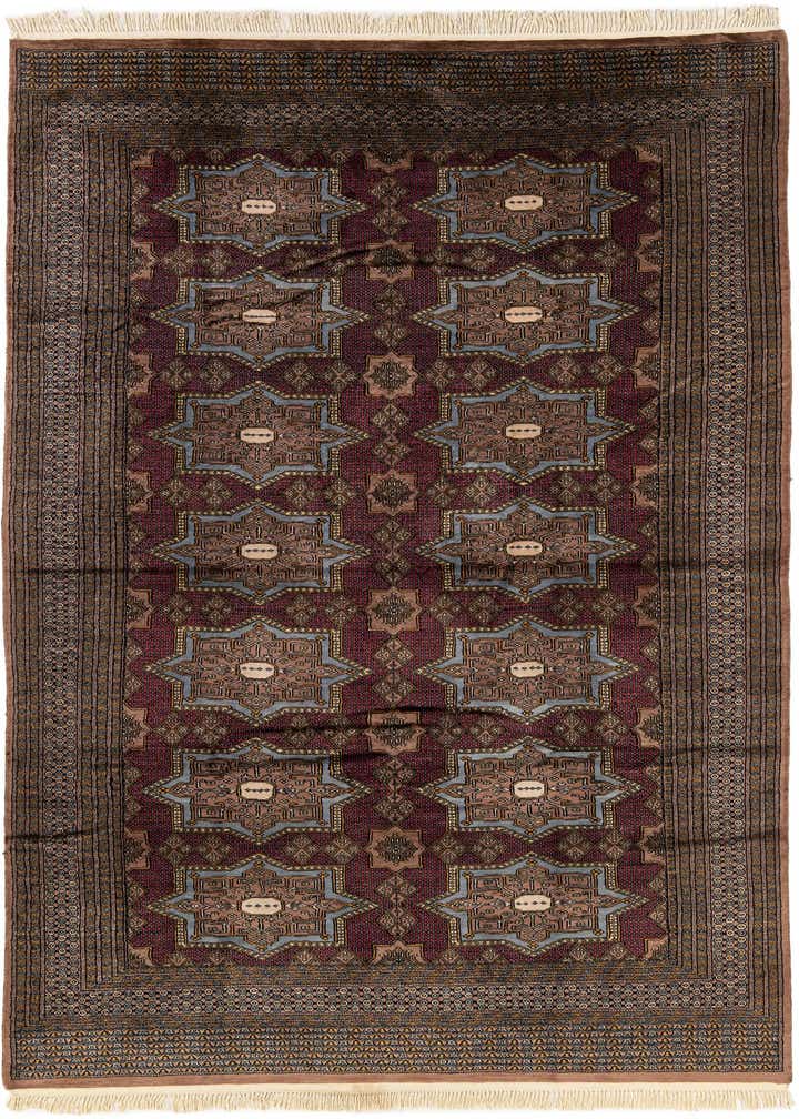 6' x 9' 11 Hand Knotted Bokhara Oriental Wool Rug