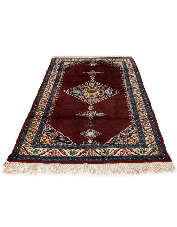 Detail image of 4' 3 x 6' 4 Hand Knotted Bokhara Oriental Wool Rug