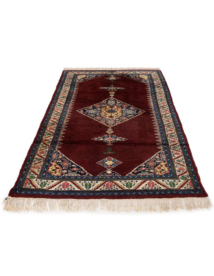 4' 3 x 6' 4 Hand Knotted Bokhara Oriental Wool Rug