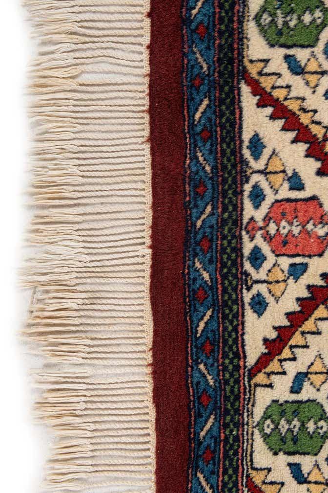 4' 3 x 6' 4 Hand Knotted Bokhara Oriental Wool Rug