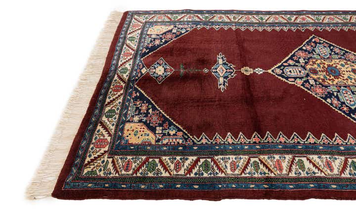 4' 3 x 6' 4 Hand Knotted Bokhara Oriental Wool Rug