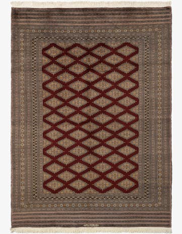 6' 2 x 8' 6 Hand Knotted Bokhara Oriental Wool Rug