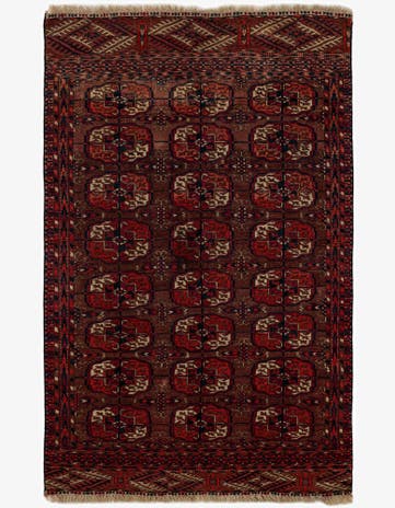 3' x 4' 9 Hand Knotted Bokhara Oriental Wool Rug