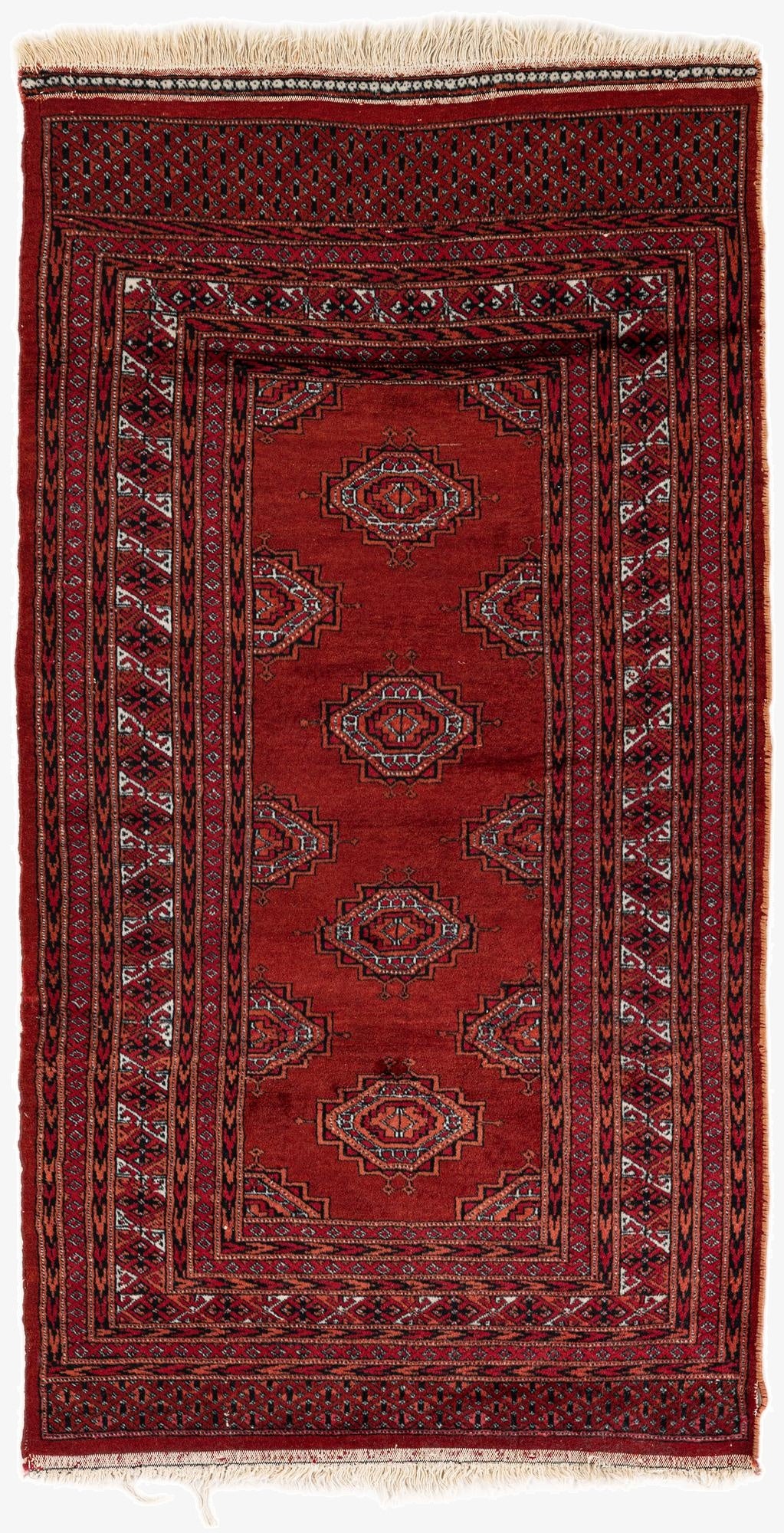2' 9 x 5' 4  Hand Knotted Bokhara Oriental Wool Rug