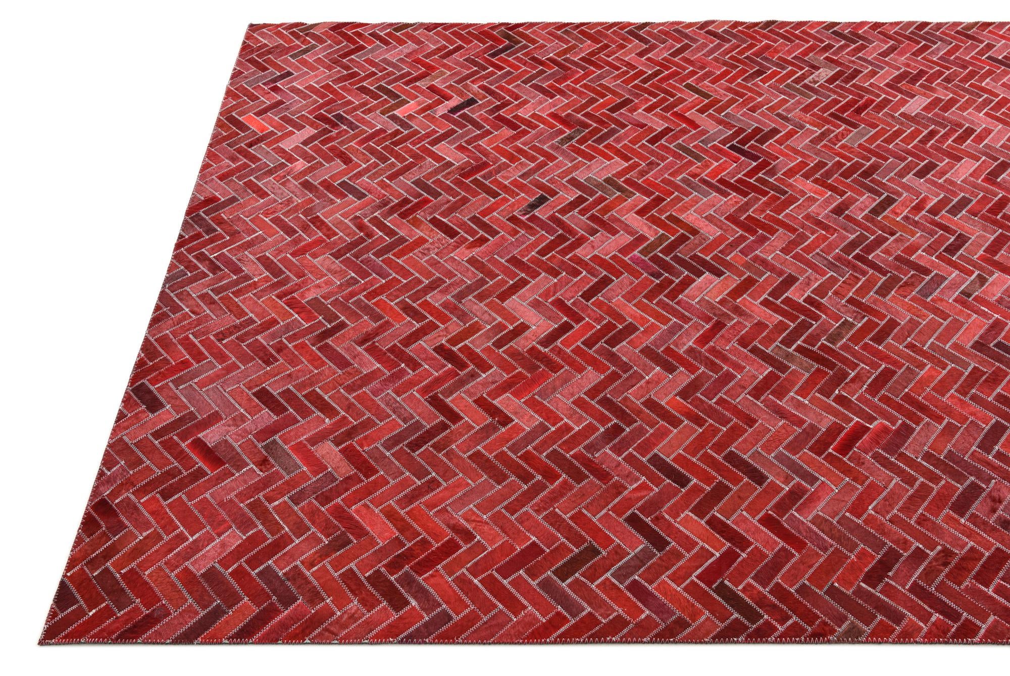 5' 2 x 7' 10 Cowhide Rug