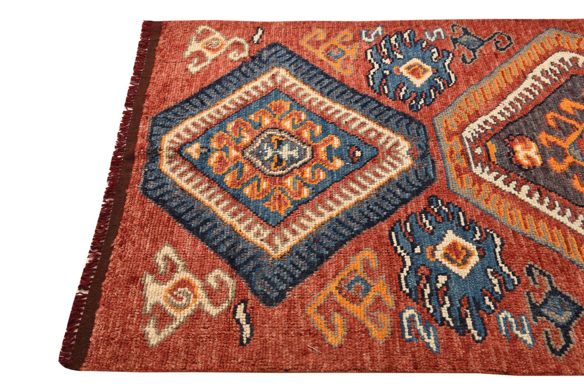 4' 1 x 6' 5 Hand Knotted Darya Wool Rug