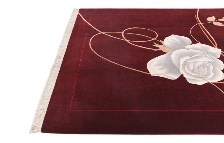 Detail image of 6' 8 x 9' 11 Hand Knotted Darya Wool Rug