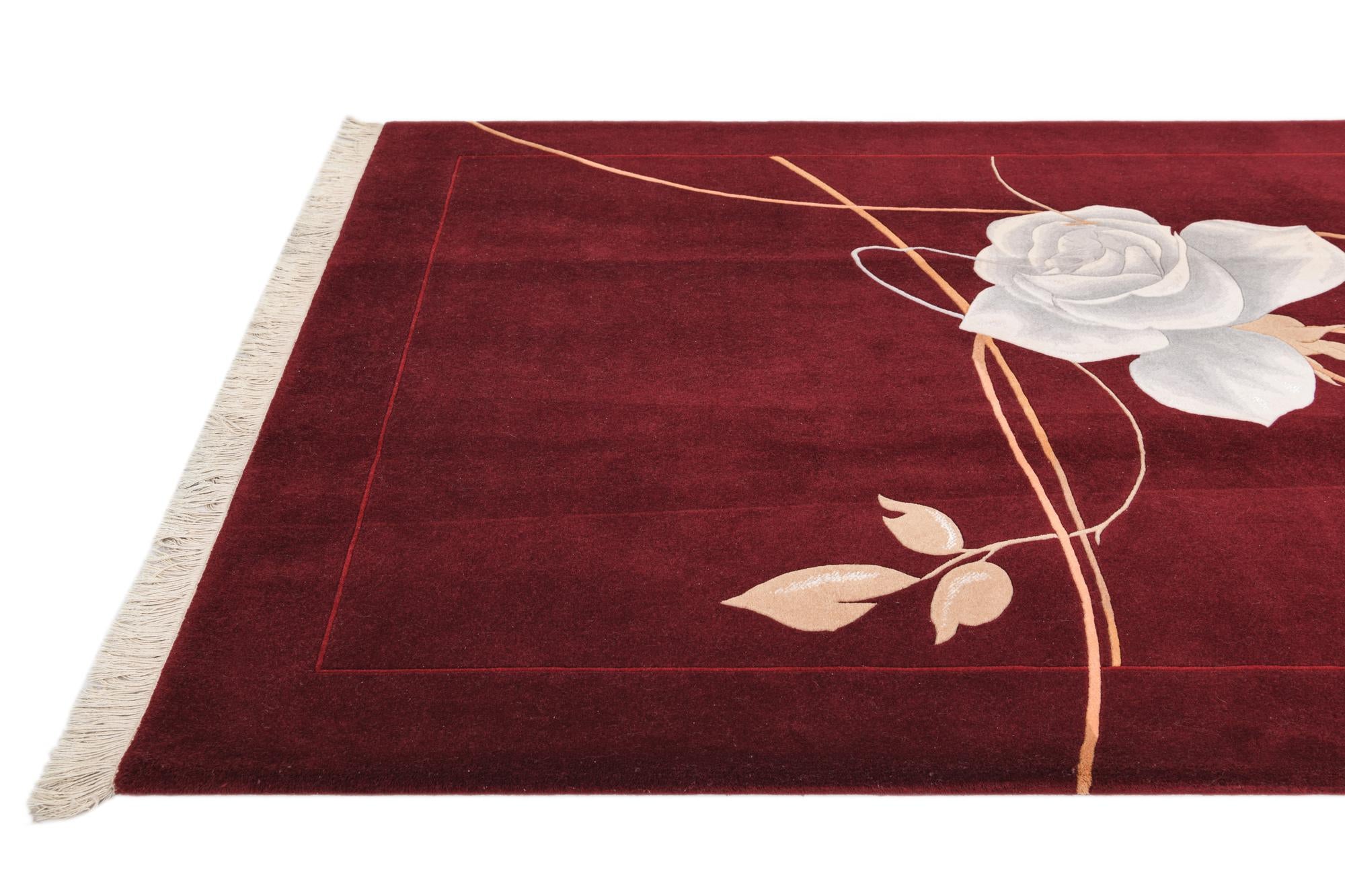 5' 8 x 8' Hand Knotted Darya Wool Rug