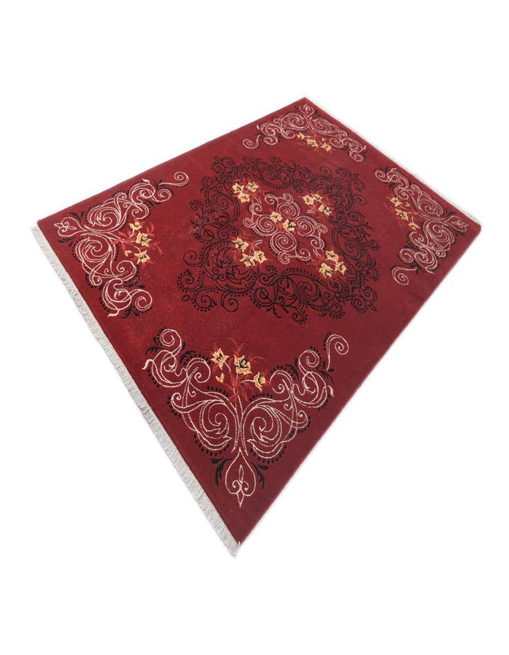 Detail image of 5' 7 x 8' 4  Hand Knotted Darya Wool Rug