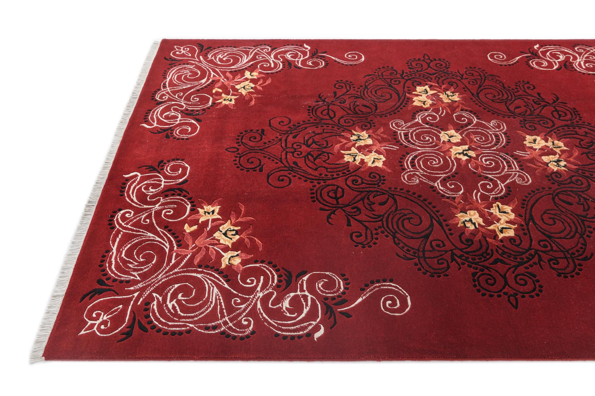 5' 7 x 8' 4 Hand Knotted Darya Wool Rug